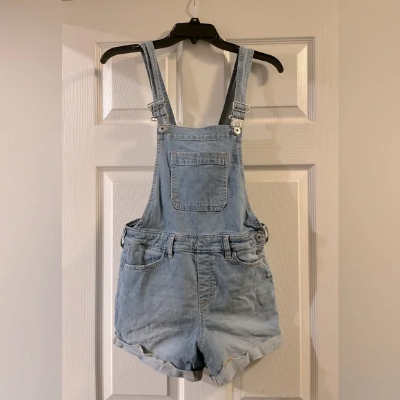 Abercrombie kids denim overalls - Picture 1 of 3
